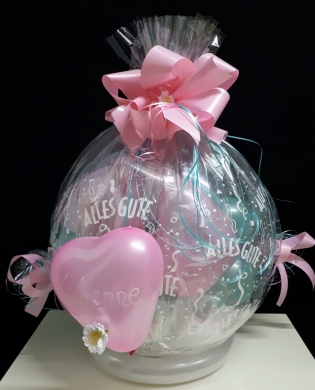 Geschenkballon Mint Rosa