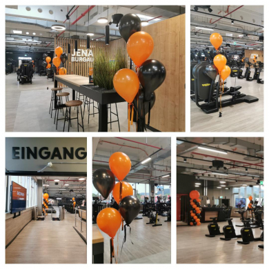 Dekoration in Orange und Schwarz