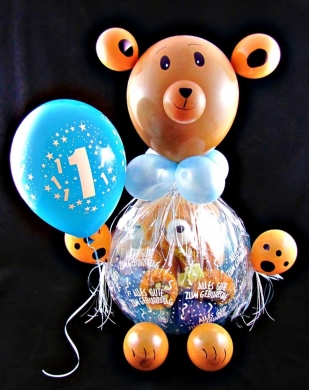 Bärenballon mit Zahl
