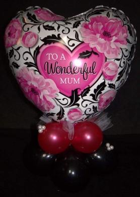 Muttertagsballon Schwarz/ Pink