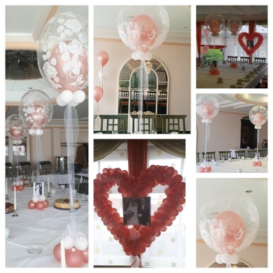 Hochzeitsdekoration in Rosengold