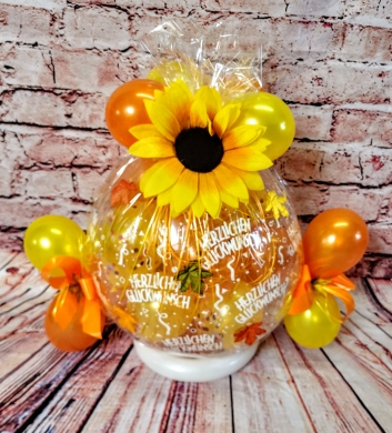 Geschenkballon Sonnenblume