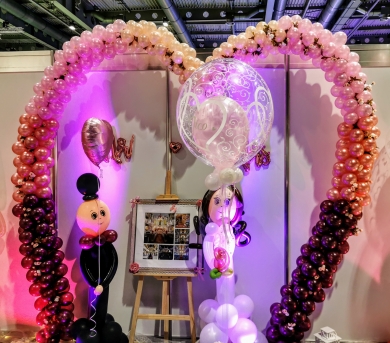 Herzbogen in verschiedenen Farben