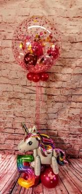 Einhorn mit Konfettiballon