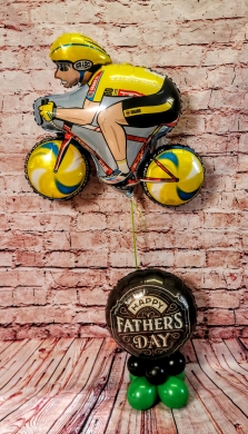 Vatertagsballon mit Fahrradfahrer