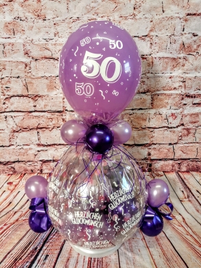 Geburtstagsballon Lila mit Zahl