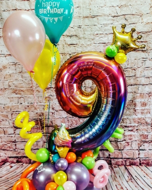 Regenbogenzahl zum Geburtstag