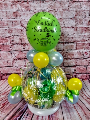 Endlich Schulkind in grün und gelb