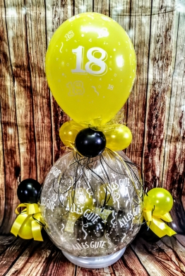 Geschenkballon Gelb/ Schwarz