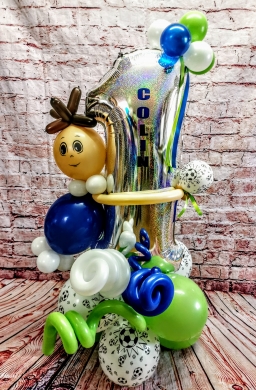 Ballonzahl mit Jungen