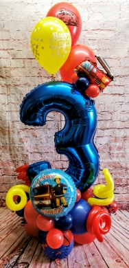 Ballonzahl für kleine Feuerwehrleute