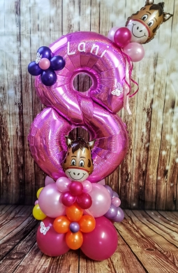 Zahlenballon für Pferdemädchen