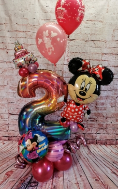 Zahl für den Minnie Mouse Geburtstag