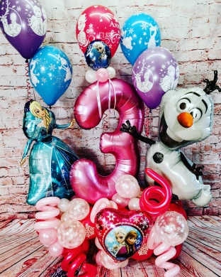 Elsa und Olaf mit Zahl