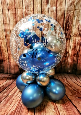 Tischballon in Chrome Farben