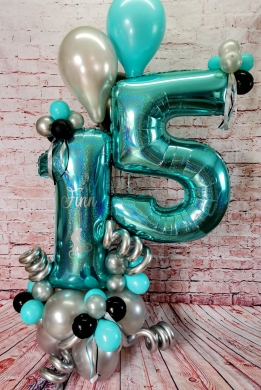 Zahlenballon mit Fahrradmotiv