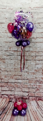 Konfetti Ballon Lila  und Pink 