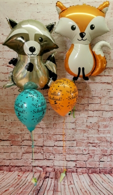 Fuchs und Waschbär zum Schulanfang