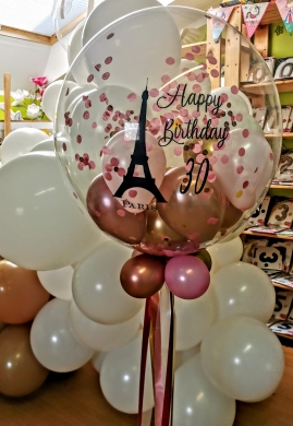 Konfetti Ballon mit Eifelturm