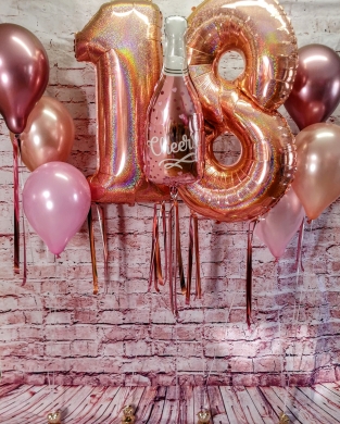 Ballons in Rosengold zum 18. Geburtstag