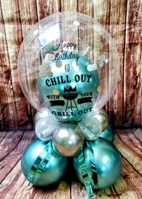 Konfetti Ballon für den Tisch mit Grill