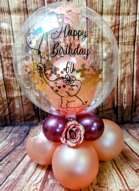 Konfetti Ballon für den Tisch mit Elefant