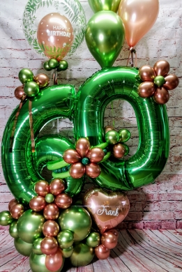 Ballonzahl in Grün 60