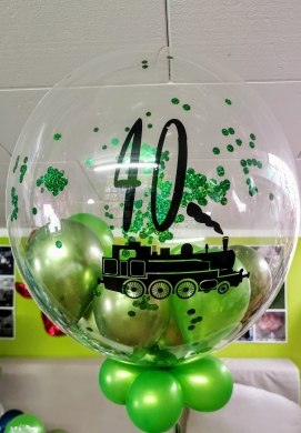 Konfetti Ballon mit Bahn