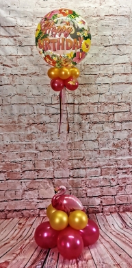 Happy Birthday Ballon mit Flamingo