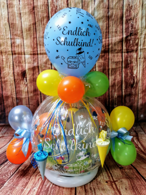 Geschenkballon zum Schulanfang