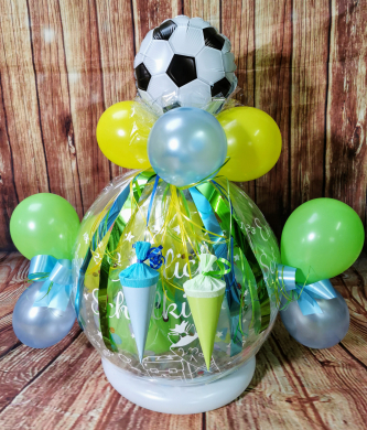 Geschenkballon  mit Fussball