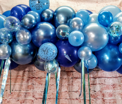 Girlande in Blau zur Schuleinführung