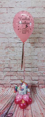 Einhornballon für den Tisch mit Zuckertüte