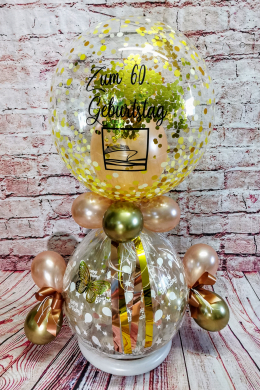 Geschenkballon zum 60. Geburtstag, mit einem Schiffmotiv
