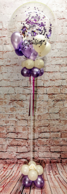 Konfettiballon in Lila und Creme