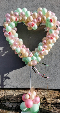 Herz in Frühlingsfarben