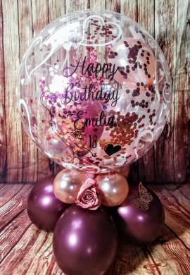 Konfetti Ballon für den Tisch zum 18. Geburtstag