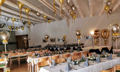 Ballondekoration zum 50. Geburtstag