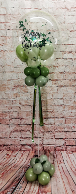 Konfettiballon in Eukalyptus und Grüntönen