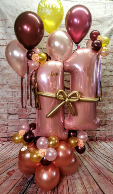 Zahl 11 in Rosatönen