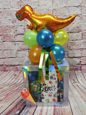 Box mit Dino zum Schulanfang