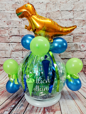 Dino Ballon zur Schuleinführung