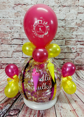 Endlich Schulkind in Pink und Gelb