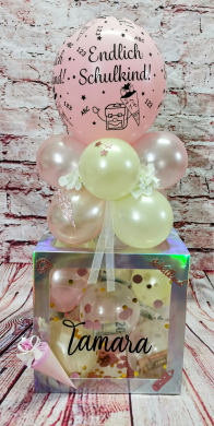 Box zur Einschulung in Rosa und Creme