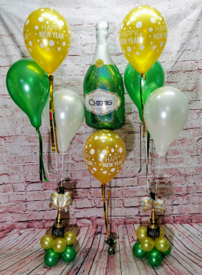 Ballondekoration zu Silvester