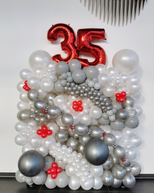 Ballon Wand mit Zahl