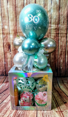 Box zum 30. Geburtstag in Türkis