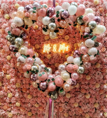 Herz in Altrosafarben