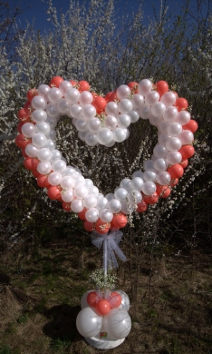 Herz zweifarbig mit kleinen Blüten