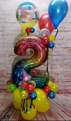 Ballonzahl 2 mit Pepa Wutz